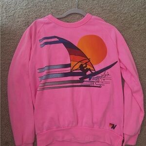 Aviator Nation Pink Sail Graphic Crewneck